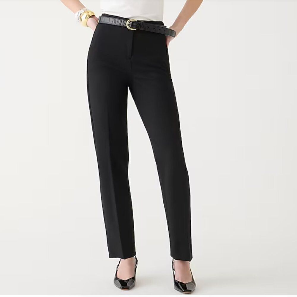 J. Crew Kate straight-leg pant in four-season stretch Black NWT size 8